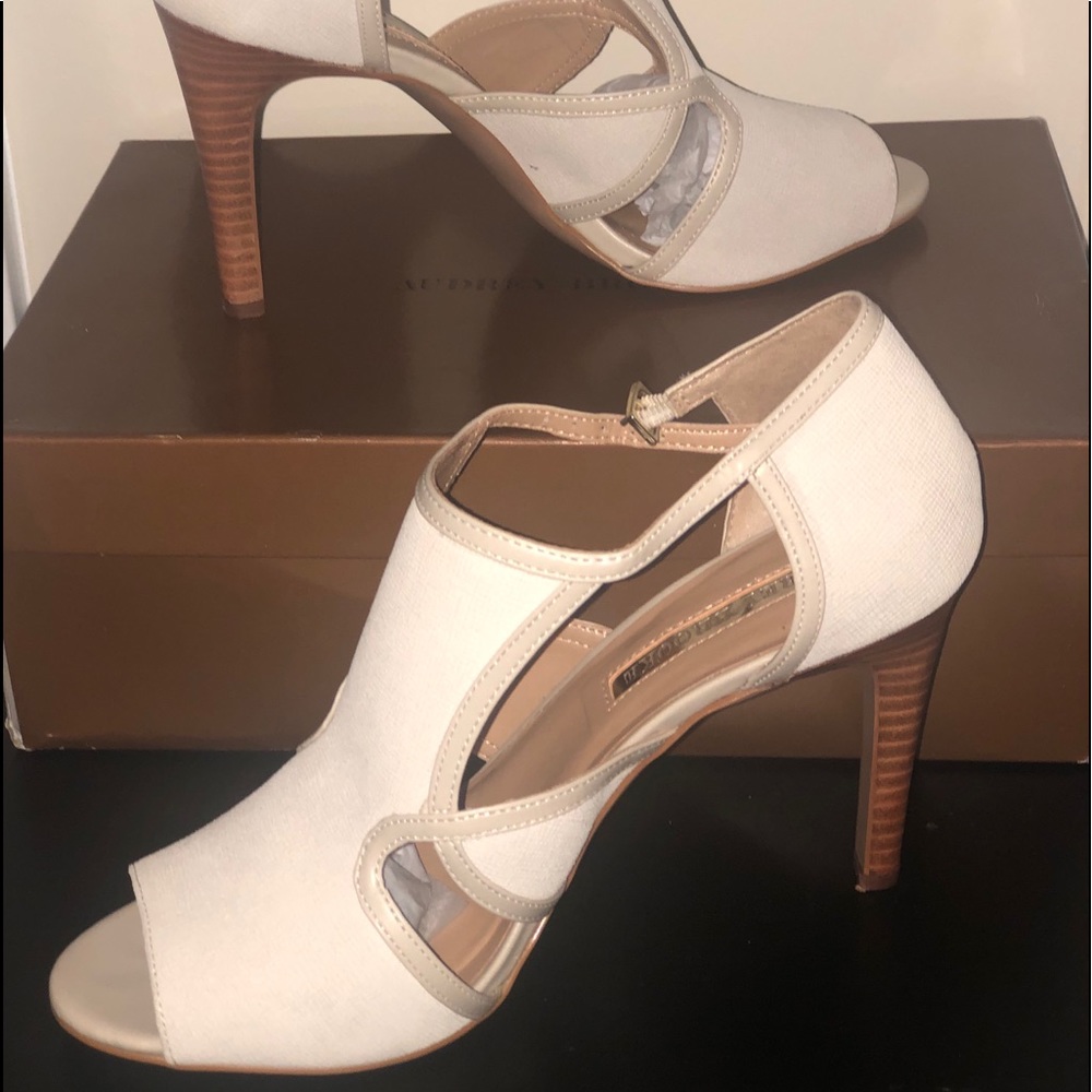 Aubrey white heels